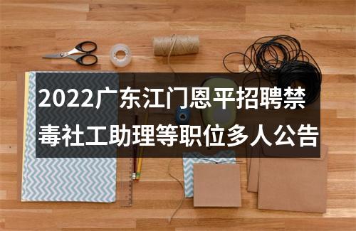 2022广东江门恩平招聘禁毒社工助理等职位多人公告 图片