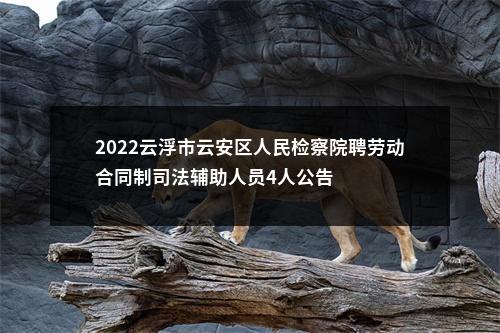 2022云浮市云安区人民检察院聘劳动合同制司法辅助人员4人公告 图片
